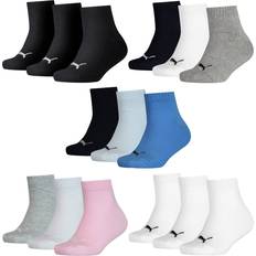 S Socken Puma Kinder Quarter-Socken 3er-Pack, Schwarz, Größe: 27-30, Kleidung