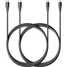 USB C to Lightning Cable [6 ft, 2-Pack] Powerline+ II Braided Cable for iPhone 12/12 Mini/
