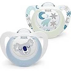 Nuk Schnuller Nuk Star Day & Night Silikon-Schnuller blau/weiß 0-6m