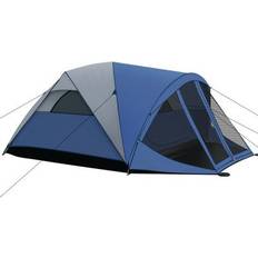 Costway 6-Person Large Camping Dome Tent with Screen Room Porch and Removable Rainfly