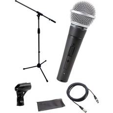 Clip on microphone Shure Shure SM58-S Microphone Bundle with on/off Switch, clip and pouch, MIC Boom Stand and XLR Cable