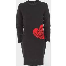 Love Moschino Bekleidung Love Moschino Black Wool Women's Dress