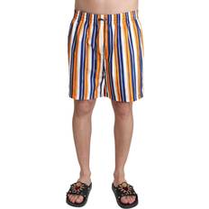 Dolce & Gabbana Multicolor Striped Beachwear Men's Swimshorts