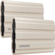 Samsung t7 1tb Samsung SAMSUNG MU-PE1T0K/AM T7 Shield Portable Solid State Drive 1TB 2022 Beige 2-Pack