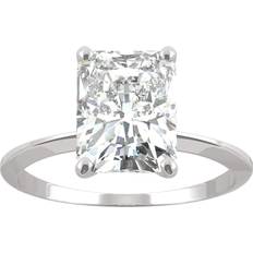 Solitaire Rings Charles & Colvard Radiant Engagement Ring - White Gold/Moissanite