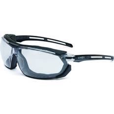 Uvex Tirade S4040 Safety Glasses, Black Frame, Clear Lens, Anti-Fog