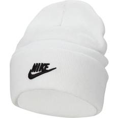 Nike Beanies Nike Men's White Futura Lifestyle Tall Peak Cuffed Knit Hat