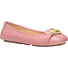 Pink Moccasins Michael Kors Fulton Crocodile Embossed Faux Leather Moccasin Pink
