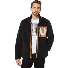 True Religion Outerwear True Religion Zip-Up Sherpa Jacket Jet Black