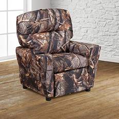 Children Gaming Chairs BizChair Camouflaged Fabric Recliner Multi-color