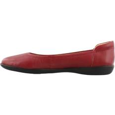Naturalizer FLEXY FLAT Shoes, Red Leather, 10.0W Round Toe, Non-Slip Outsole Red Leather 10.0W