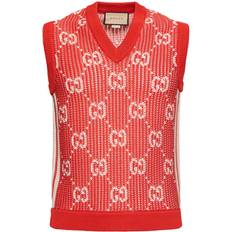 Gucci Vests Gucci Red/Ivory Waistcoat With Gg Red