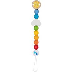 Goki Wooden Baby Soother Chain Rainbow Clip