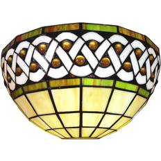 Tiffany-Lampen Wandleuchten Clayre&Eef 5LL-6150 Beige/White Wandlampe