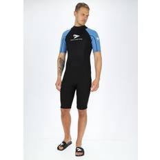 Wetsuit Short Sleeve, Black/Blue, L, Våtdrakter