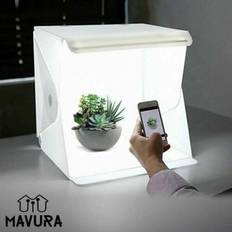 MAVURA led fotostudio faltbare fotobox fotozelt lichtbox minikasten beleuchtet Weiß Fotostudio