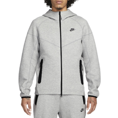 Nike Men Clothing Nike Men's Sportswear Tech Fleece Windrunner Full Zip Hoodie - Dark Grey Heather/Black