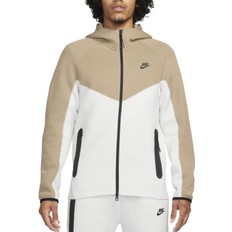 Nike tech fleece hoodie white Nike Men's Sportswear Tech Fleece Windrunner Full Zip Hoodie - Summit White/Khaki/Black