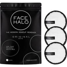 Makeup Removers Face Halo Reusable Makeup Remover Microfiber Pads Gently Removes Heavy Makeup With Just Water, Ultra-Soft, Eco-Friendly, Non-Toxic, All Skin Types, Replaces 500 Single-Use Wipes Original 3-Pack