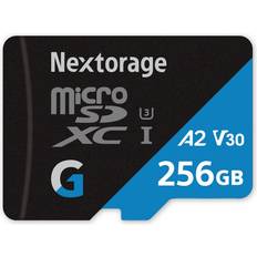 Nextorage G-Series 256GB A2 V30 CL10 Micro SD Card, microSDXC Memory Card for Nintendo-Switch, Steam Deck, Smartphones, Gaming, Go Pro, 4K Video