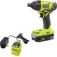 Screwdrivers Ryobi Ryobi ONE 18V Cordless 1/4 in. Impact Driver Kit with 1.5 Ah Battery and Charger P235AK1