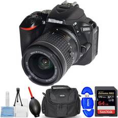 Mirrorless Cameras Nikon D5600 24.2MP Camera with 18-55mm Lens 1576 Essential 64GB Bundle