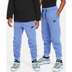 Pants Nike Sportswear Tech Fleece Big Kids' Boys' Winterized Pants in Blue, FJ6025-450