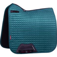 LeMieux Saddles & Accessories LeMieux Suede Horse Riding Dressage Square Saddle Pad in Peacock with Soft Bamboo Lining Sweat Absorbing