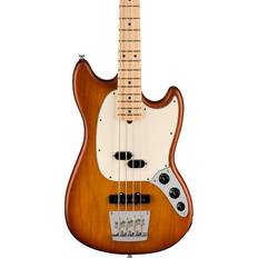 Fender Right-Handed Electric Basses Fender American Performer Limited-Edition Mustang Electric Bass Guitar Satin Honey Burst
