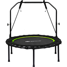 Fitness Trampolines Goplus Foldable 40-Inch Fitness Trampoline with Resistance Bands