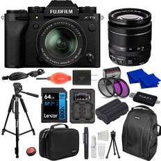 Fujifilm X-T5 Mirrorless Digital Camera with XF18-55mm Lens Bundle with Extra Battery & Charger Kit, Tripod, Backpack, & More 14 Items USA Authorized with Warranty xt5