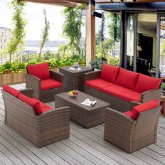 Outdoor Lounge Sets AECOJOY 7-Person with 2