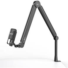 Rockville DMS40 40 Microphone Boom Arm Studio Podcast USB Mic Stand+Desk  Clamp