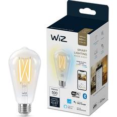 WiZ Light Bulbs WiZ Tunable White 60-Watt EQ ST19 Tunable White E26 Dimmable Smart LED Light Bulb 603936