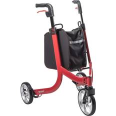 Health Drive Medical Nitro 3 Euro-Style Rollator Walker with Wheels, Red
