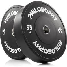 Philosophy Gym Set of 2 Olympic 2-Inch Rubber Bumper Plates 55 LB each