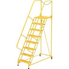 Step Stools Vestil Maintenance Ladder 8 Step Grip-Strut Yellow