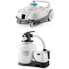 Intex Pool Vacuum Cleaners Intex Auto Pool Cleaner w/Krystal Clear Saltwater System & Sand Pump
