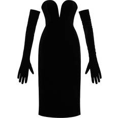 BCBG Max Azria Amadea Gloved Midi Dress - Black