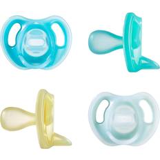 Tommee Tippee Pacifiers Tommee Tippee Ultra-Light Silicone Baby Pacifier 6-18m Blue/Yellow 4pk