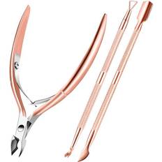 Nail Scissors Cuticle Trimmer with Cuticle Pusher, XUNXMAS Cuticle Remover