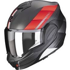Scorpion Flip-up Helmets Motorcycle Helmets Scorpion Exo-Tech Evo Genus Helmet, black-red, 2XL, black-red Man, Woman