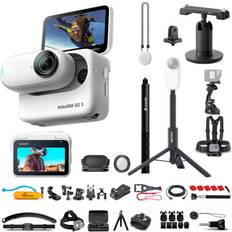 Insta360 GO 3 128GB Tiny Mighty Action Camera, Weighs 35g, Waterproof, Stabilization, POV Capture, with Charge Case and Wearable Camera Accessories Selfie Stick Tripod 50-in-1 Accessory Kit