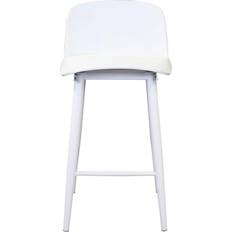 Moes Home Collection Lou Industrial White Bar Stool 34"