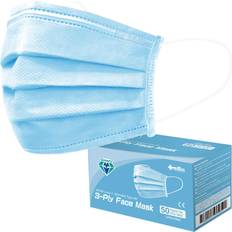 Medtecs Disposable Face Mask, layer Breathable Masks, CoverU Blue 50pc