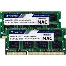 RAM Memory TIMETEC 8GB KIT2x4GB Compatible for Apple DDR3 1333MHz PC3-10600 for Mac Book Pro Early/Late 2011 13/15/17 inch iMac Mid 2010, Mid/Late 2011 21.5/27 inch Mac MiniMid 2011 RAM Upgrade