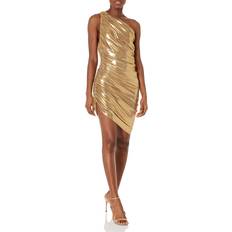 Golden Kleider Norma Kamali Women's Diana Mini Dress, Gold