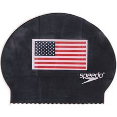 Speedo Swim Caps Speedo Unisex Swim Cap Latex Flag Black