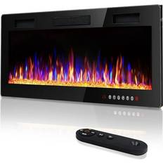 Bed Bath & Beyond Bossin 36 to 72 inch Electric Fireplace Ultra-Thin and Silence Linear Fireplace Wall Mounted Fireplace Remote Control Black