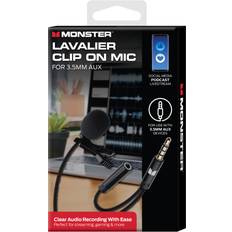 Monster Cable Â Lavalier Clip-On Microphone, Aux 3.5 mm, Black